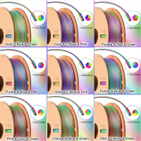 McFilament PLA Magic Tri Colour Red + Purple +Green 1KG